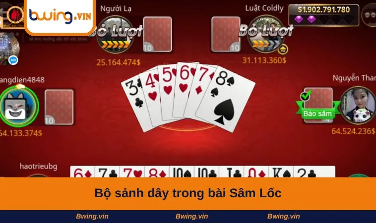 Bộ sảnh dây trong bài Sâm Lốc