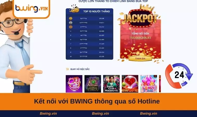 Kết nối với BWING thông qua số Hotline