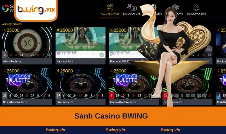 Sảnh Casino BWING